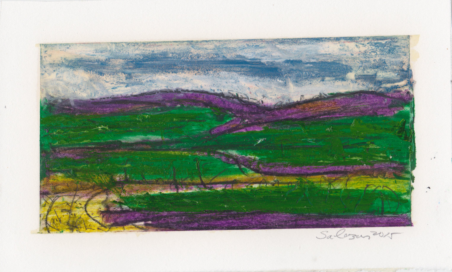 Landscape Series 2015 (Image size 4 x 8; paper size 6 1/4 X 10)